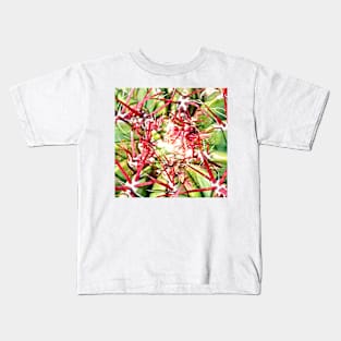 Red Cactus Thorns Kids T-Shirt